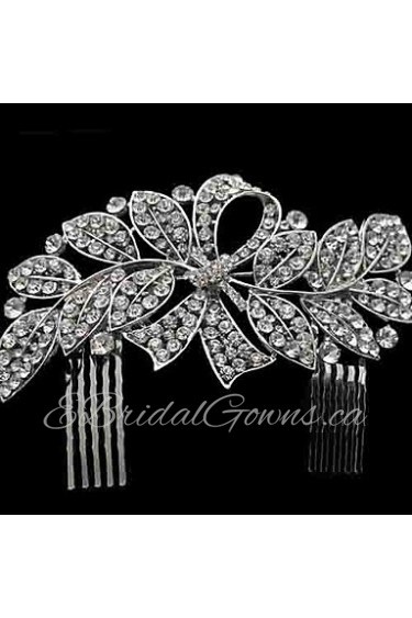 Women Rhinestone/Alloy Hair Combs With Wedding/Party Headpiece