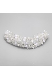 Women's Crystal / Alloy / Imitation Pearl Headpiece-Wedding / Special Occasion Headbands 1 Piece White Round