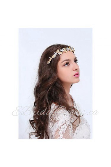 Women's Gold / Alloy Headpiece-Wedding / Special Occasion / Casual Headbands 1 Piece Clear Flower
