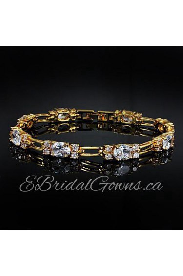 Nice Alloy Gold Plated With Big Zircon Bangles Bracelet(More Colors)