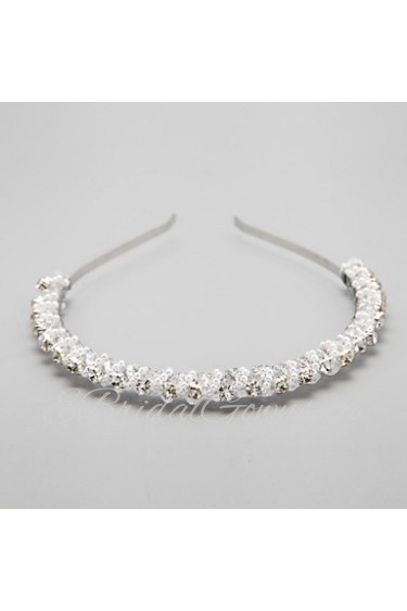 Women's Rhinestone / Crystal / Alloy / Imitation Pearl Headpiece-Wedding / Special Occasion Headbands 1 Piece White Round