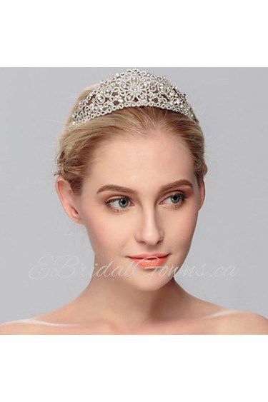 Women's Rhinestone Headpiece-Wedding / Special Occasion / Casual / Office & Career / Outdoor Tiaras 1 Piece Silver Round