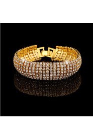 Women's Tennis Bracelet Gold / Silver Rhinestone