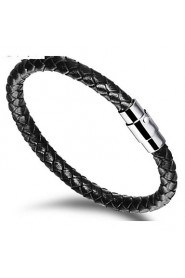 Braided round belt leather bracelet 19CM/20CM/22CM