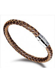 Braided round belt leather bracelet 19CM/20CM/22CM