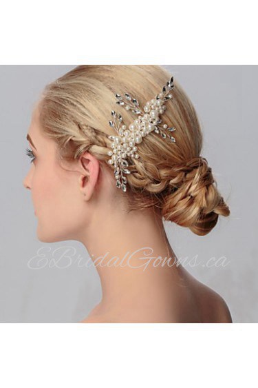 Women's Pearl Headpiece-Wedding / Special Occasion / Casual / Office & Career / Outdoor Hair Combs 1 Piece Clear Round