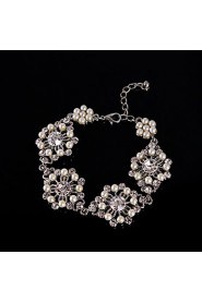 Women's Chain Bracelet Alloy Imitation Pearl / Rhinestone