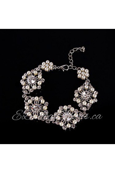 Women's Chain Bracelet Alloy Imitation Pearl / Rhinestone