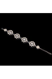 Women's Chain Bracelet Alloy Imitation Pearl / Rhinestone