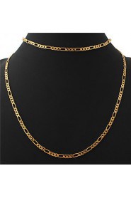 InStyle High Quality 18K Chunky Gold Filled Figaro Chain Necklace Bracelet for Men or Women