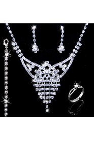 Gorgeous Alloy With Rhinestones Wedding Bridal Jewelry Set(0986-L20111211494)