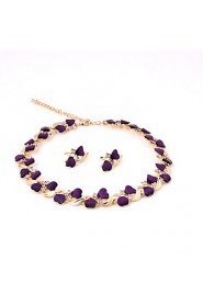 Classic gold-plated Necklace (necklace) (earrings)