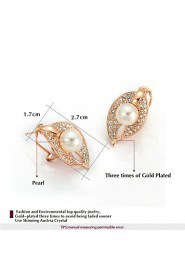 Hoop Earrings Women's Alloy Earring Imitation Pearl