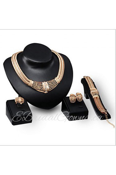 Fashion Diamond Jewelry Set Bride Accessories Four Sets