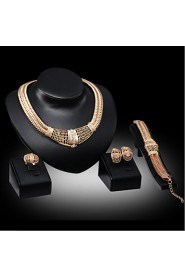 Fashion Diamond Jewelry Set Bride Accessories Four Sets