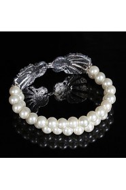 Women's Chain / Strand / Round Bangles Bracelet Imitation Pearl / Alloy Imitation Pearl / Rhinestone