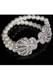 Women's Chain / Strand / Round Bangles Bracelet Imitation Pearl / Alloy Imitation Pearl / Rhinestone