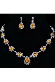 Jewelry Set Women's Birthday / Gift / Party / Special Occasion Jewelry Sets Alloy Rhinestone Necklaces / Earrings As the Picture