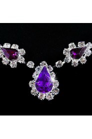 Jewelry Set Women's Birthday / Gift / Party / Special Occasion Jewelry Sets Alloy Rhinestone Necklaces / Earrings As the Picture