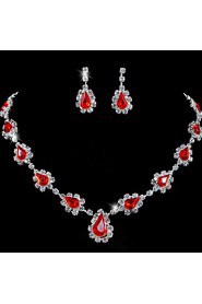 Jewelry Set Women's Birthday / Gift / Party / Special Occasion Jewelry Sets Alloy Rhinestone Necklaces / Earrings As the Picture