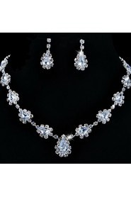 Jewelry Set Women's Birthday / Gift / Party / Special Occasion Jewelry Sets Alloy Rhinestone Necklaces / Earrings As the Picture