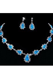 Jewelry Set Women's Birthday / Gift / Party / Special Occasion Jewelry Sets Alloy Rhinestone Necklaces / Earrings As the Picture