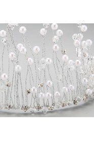 Women's / Flower Girl's Rhinestone / Crystal / Alloy / Imitation Pearl Headpiece-Wedding / Special Occasion Headbands 1 Piece White Round