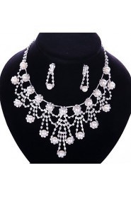 Elegant Alloy With Rhinestone Ladies' Jewelry Sets