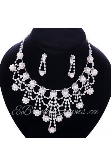 Elegant Alloy With Rhinestone Ladies' Jewelry Sets