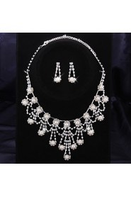 Elegant Alloy With Rhinestone Ladies' Jewelry Sets