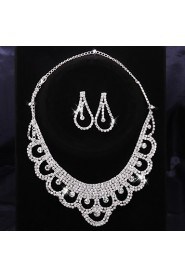 Elegant Alloy With Rhinestone Ladies' Jewelry Sets