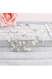 Women's Pearl Headpiece-Wedding / Special Occasion / Casual / Office & Career / Outdoor Hair Combs 1 Piece Clear Round