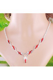 Jewelry Set Women's Wedding / Engagement / Birthday / Gift / Party / Special Occasion Jewelry Sets Alloy Rhinestone Necklaces / Earrings