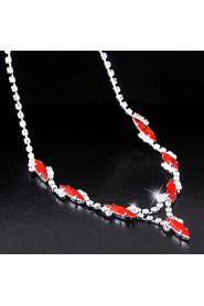 Jewelry Set Women's Wedding / Engagement / Birthday / Gift / Party / Special Occasion Jewelry Sets Alloy Rhinestone Necklaces / Earrings