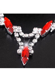 Jewelry Set Women's Wedding / Engagement / Birthday / Gift / Party / Special Occasion Jewelry Sets Alloy Rhinestone Necklaces / Earrings