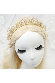 Women's / Flower Girl's Alloy / Imitation Pearl Headpiece-Wedding / Special Occasion Headbands 1 Piece White Round