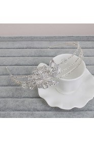 Women's Rhinestone Headpiece-Wedding / Special Occasion / Casual / Office & Career / Outdoor Headbands 1 Piece Silver Round