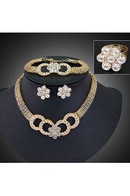 Jewelry Set Women's Anniversary / Wedding / Engagement / Birthday / Gift / Party / Daily / Special Occasion Jewelry Sets Alloy Rhinestone