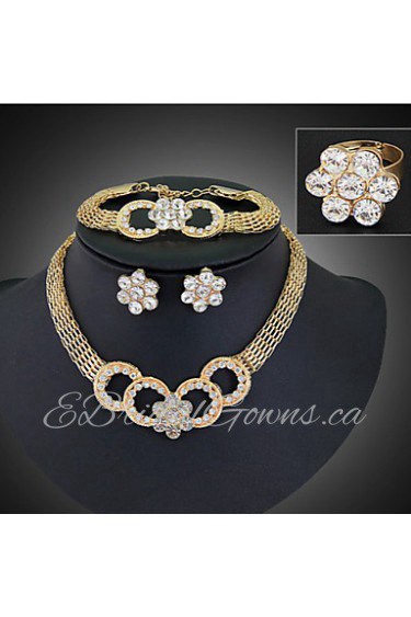 Jewelry Set Women's Anniversary / Wedding / Engagement / Birthday / Gift / Party / Daily / Special Occasion Jewelry Sets Alloy Rhinestone