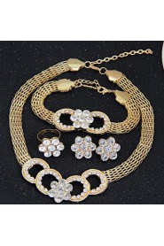 Jewelry Set Women's Anniversary / Wedding / Engagement / Birthday / Gift / Party / Daily / Special Occasion Jewelry Sets Alloy Rhinestone