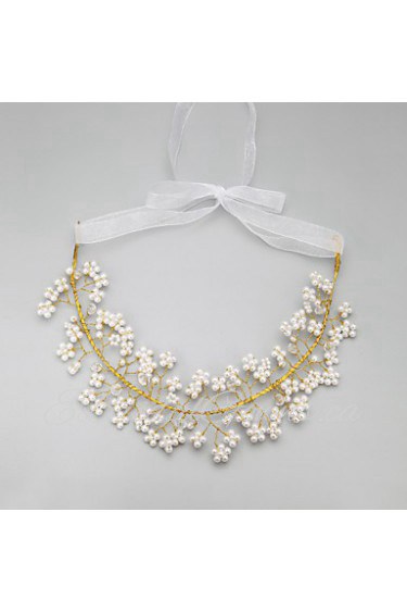 Women's Alloy / Imitation Pearl Headpiece-Wedding / Special Occasion Headbands 1 Piece Clear Round