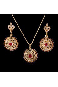 Fashion gold-plated necklace (necklace) (earrings)