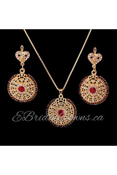 Fashion gold-plated necklace (necklace) (earrings)