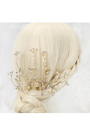 Women's / Flower Girl's Rhinestone / Alloy / Imitation Pearl Headpiece-Wedding / Special Occasion 1 Piece Clear Round