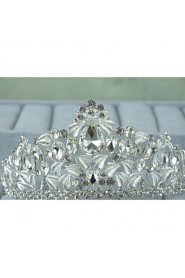 Women's Sterling Silver / Alloy Headpiece-Wedding / Special Occasion / Casual Tiaras 1 Piece Clear Round