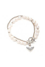 Women's Charm/Personalized/Strand Bracelet Silver/Alloy Pearl