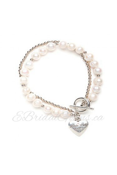 Women's Charm/Personalized/Strand Bracelet Silver/Alloy Pearl