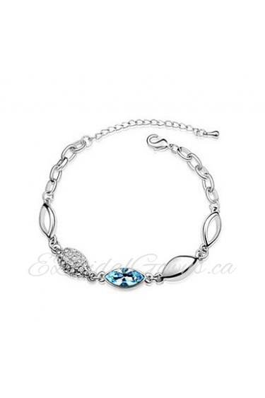 Women's Cuff Bracelet Silver Rhinestone/Cubic Zirconia