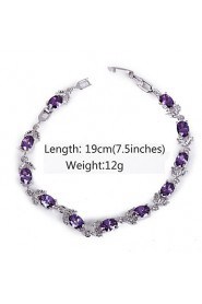 Top Quality AZircon Bracelet Fine Jewelry ,Elegant Purple