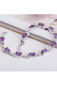 Top Quality AZircon Bracelet Fine Jewelry ,Elegant Purple